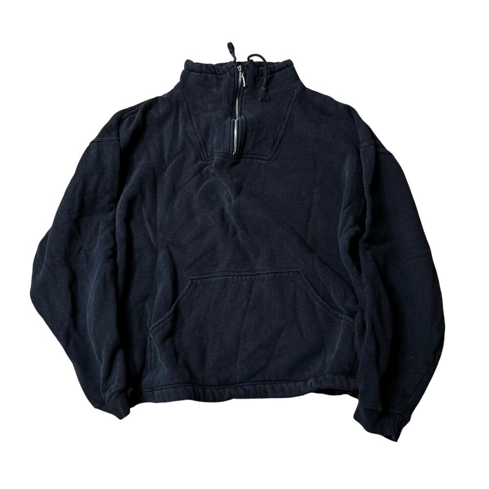 Vintage 80s Levi’s 1/4 Zip Sweatshirt Black Large